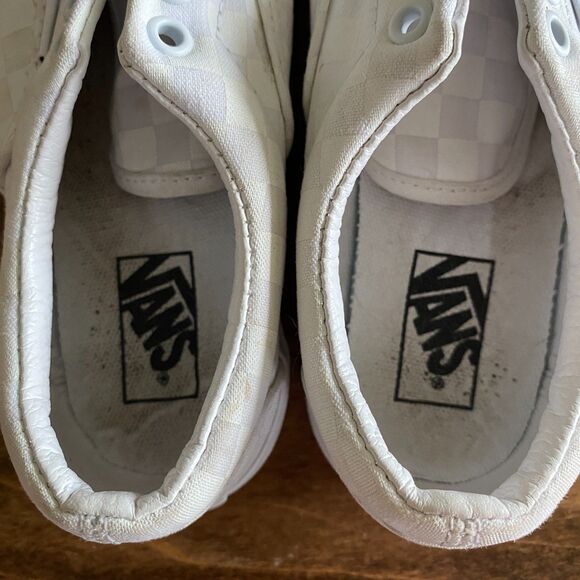 Vans White Checkered Lace-Up Sneakers Youth 1 - Picture 13 of 13